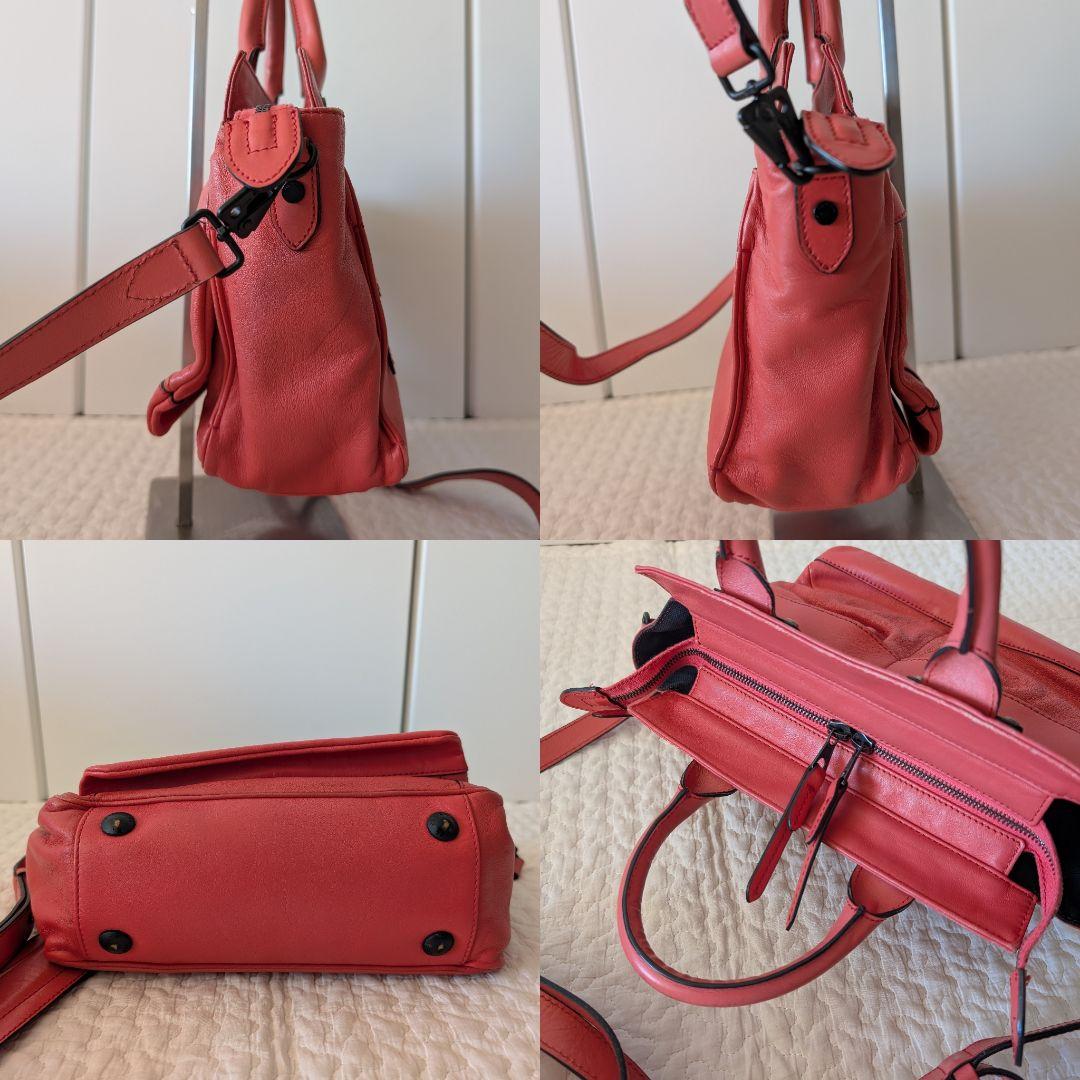 ラグアンドボーン ハンドバッグ ショルダー 2way レザー レッド