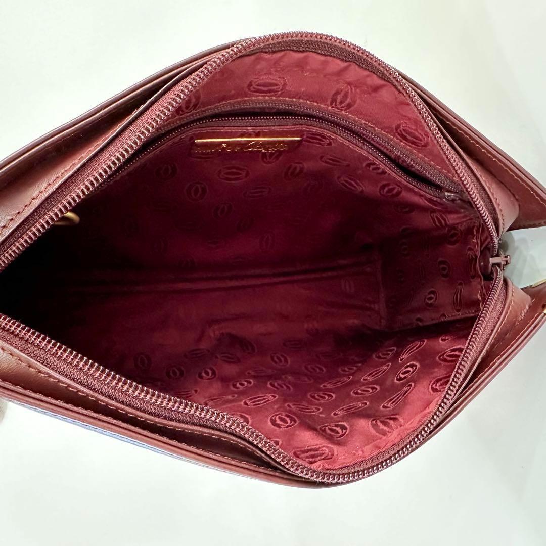 カルティエ Cartier クラッチバッグ マストライン ワインレッド