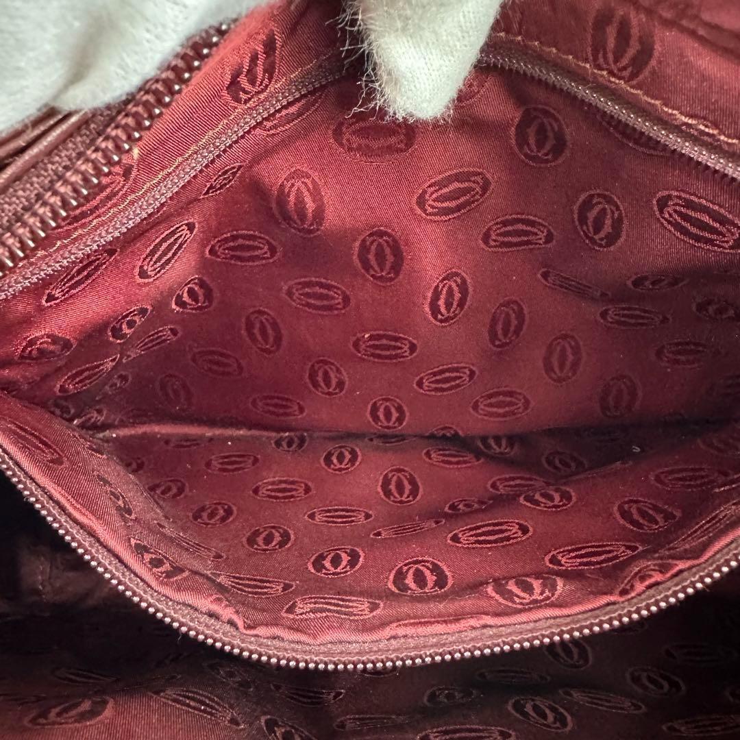 カルティエ Cartier クラッチバッグ マストライン ワインレッド