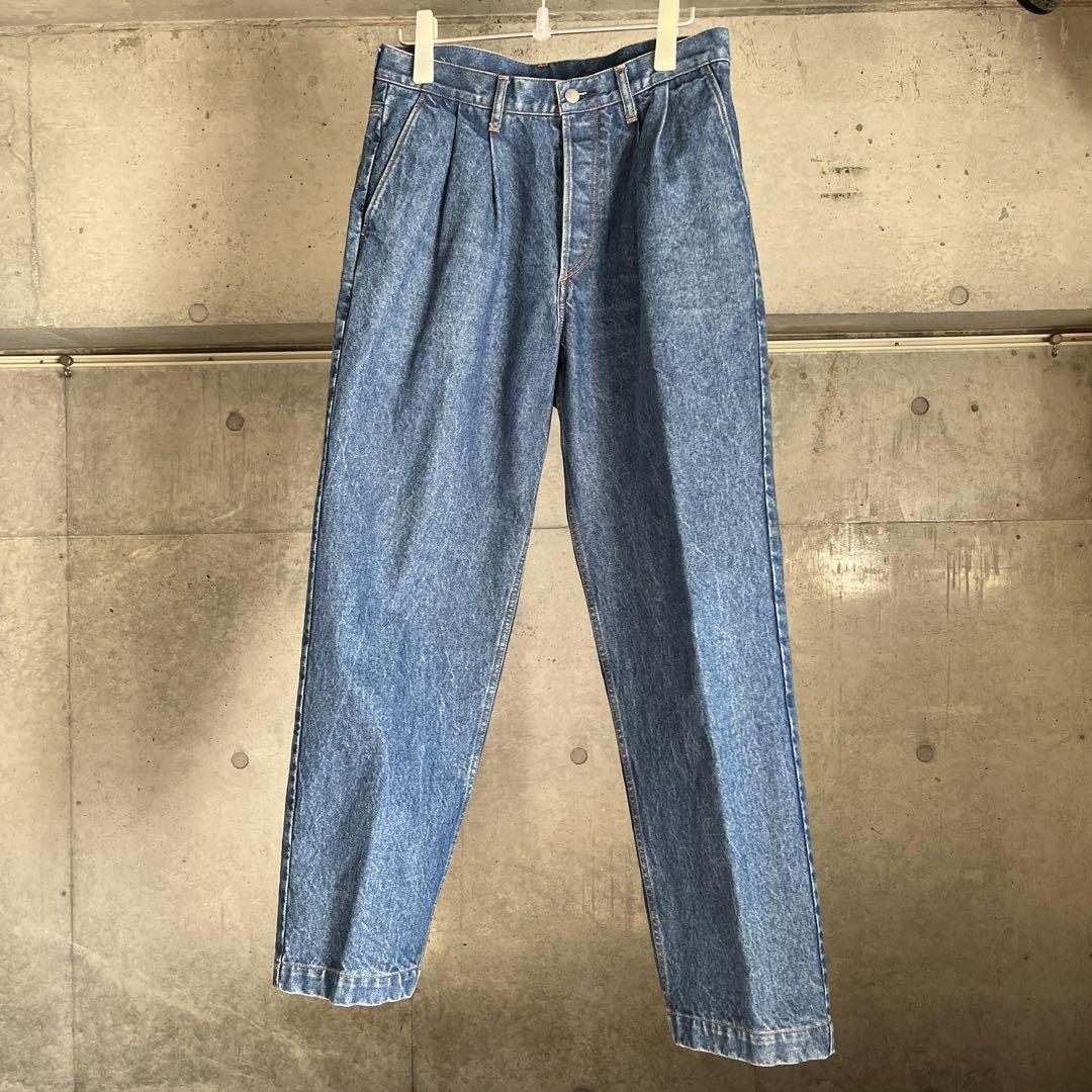 パンツ Ernie Palo Two Tuck Tapered Denim Pants