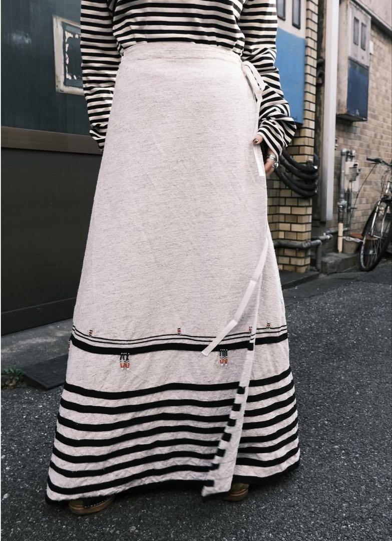 vintage wrap skirt /コットン/ラップスカート/eski - メルカリ