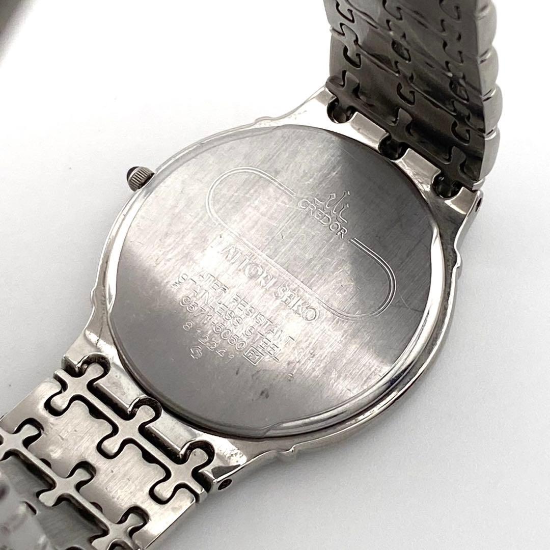 稼働】SEIKO CREDOR 腕時計 ラウンド レディース シルバー