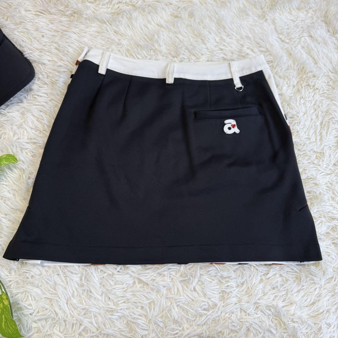 アルチビオ】美品 スカート ストライプ ロゴ ホワイト 38サイズ