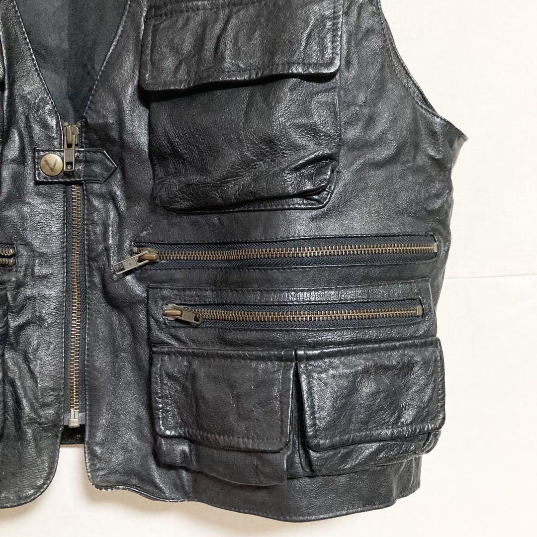 人気新品 Lサイズ！Alluring レザータクティカルベスト Body ジャケット・アウター