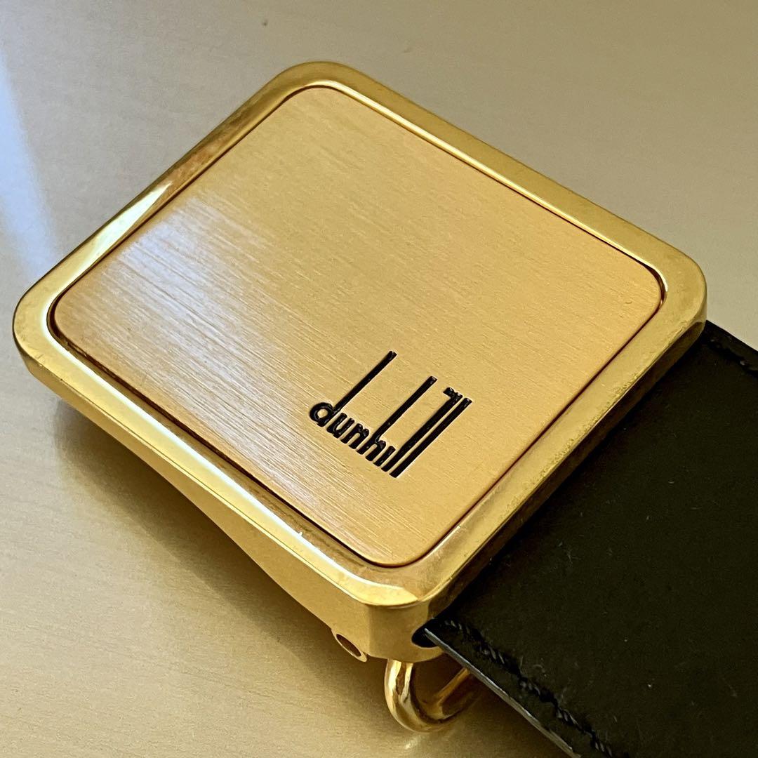 dunhill ダンヒル ベルト ゴールドバックル レザー ✨未使用 訳ありベルト