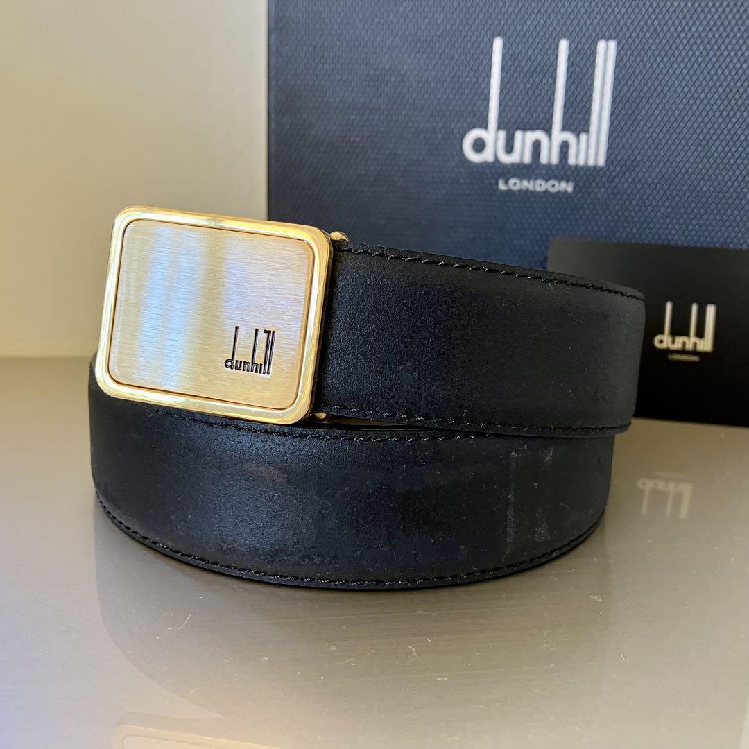 dunhill ダンヒル ベルト ゴールドバックル レザー ✨未使用 訳あり