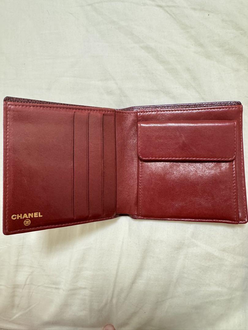 CHANEL バーガンディ 二つ折り財布