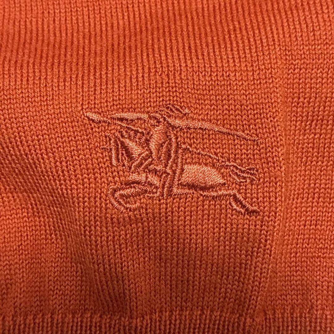 極美品✨️BURBERRY ノバチェック ホースロゴ 刺繍 オレンジニット M 極美品✨️BURBERRY ノバチェック ホースロゴ 刺繍 オレンジ