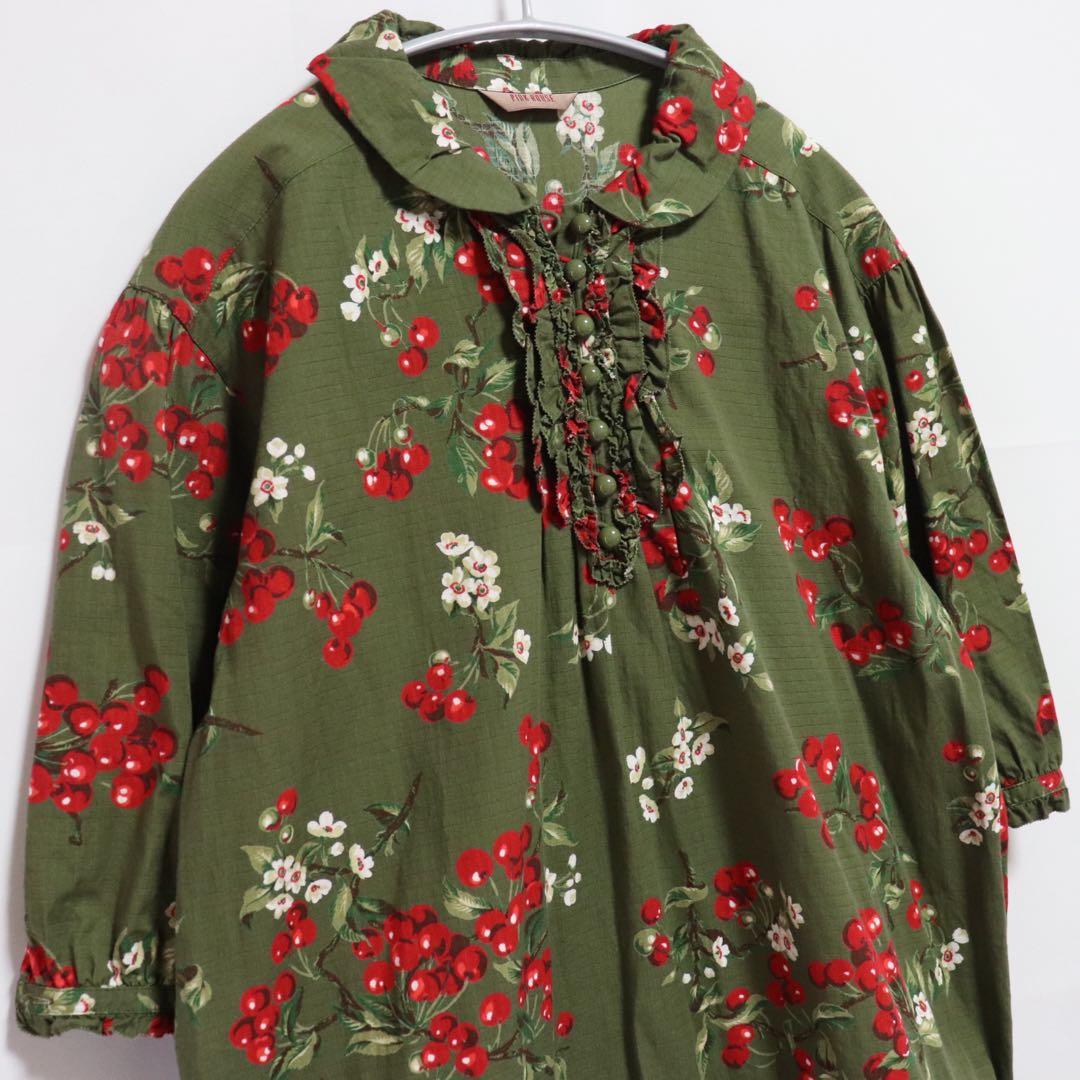 希少【pinkhouse】さくらんぼ フリル/スカート ワンピース