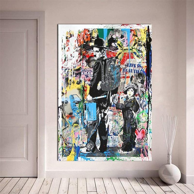 Banksy/バンクシー キャンバスアートポスター A3サイズ BC2