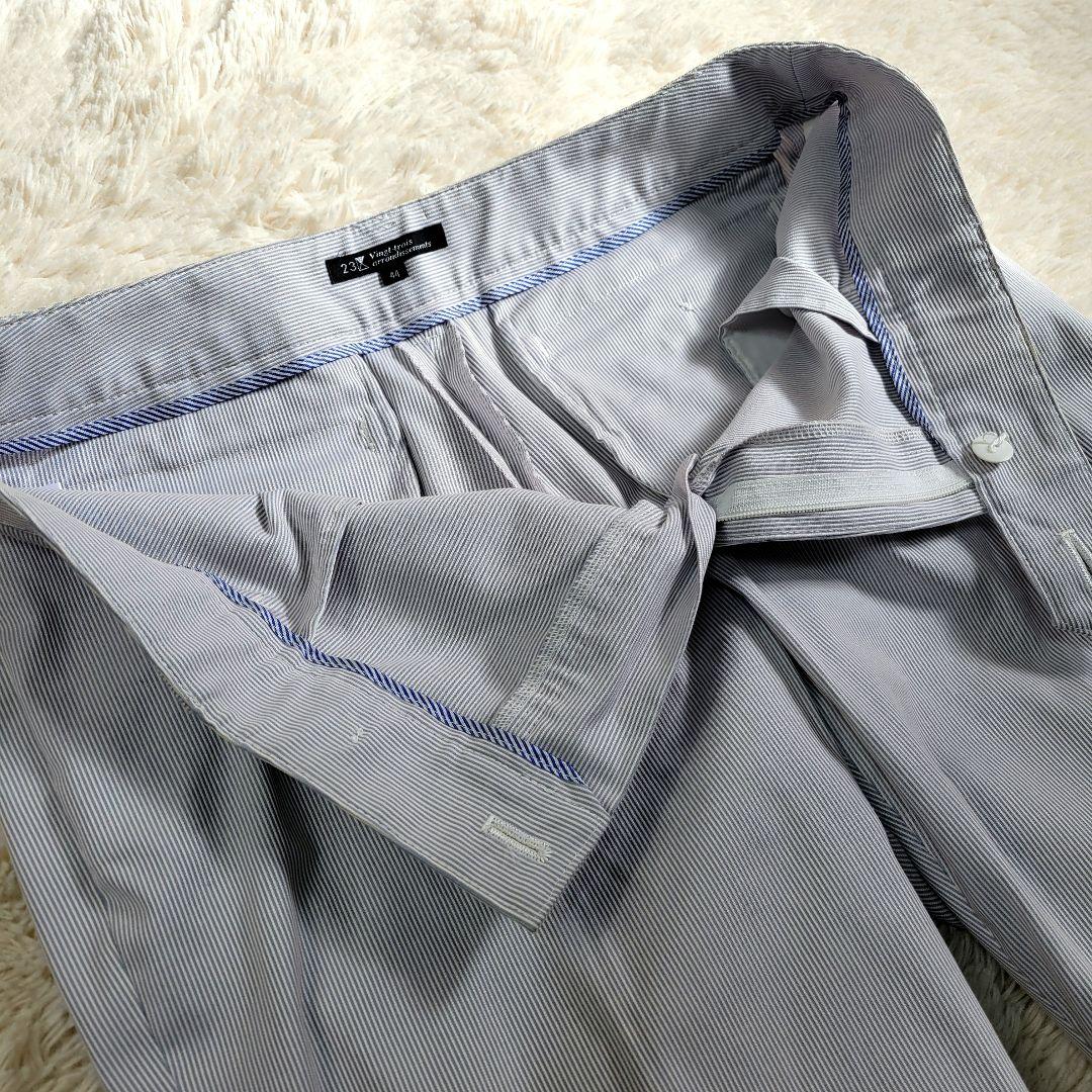 23区 パンツスーツ ストライプ ジャケット40 パンツ44 大きいサイズ