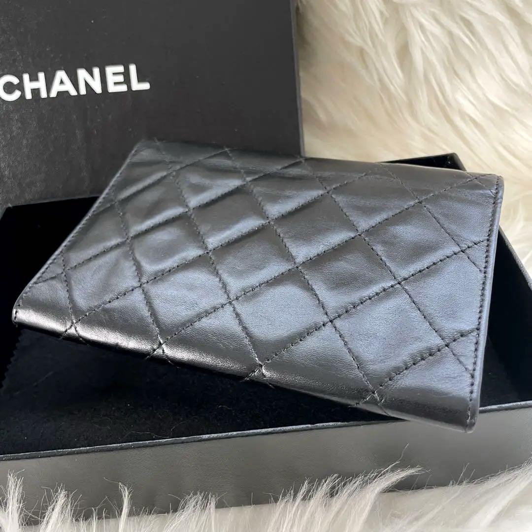 シャネル CHANEL二つ折り 財布 カンボンライン ココマーク ピンク 黒
