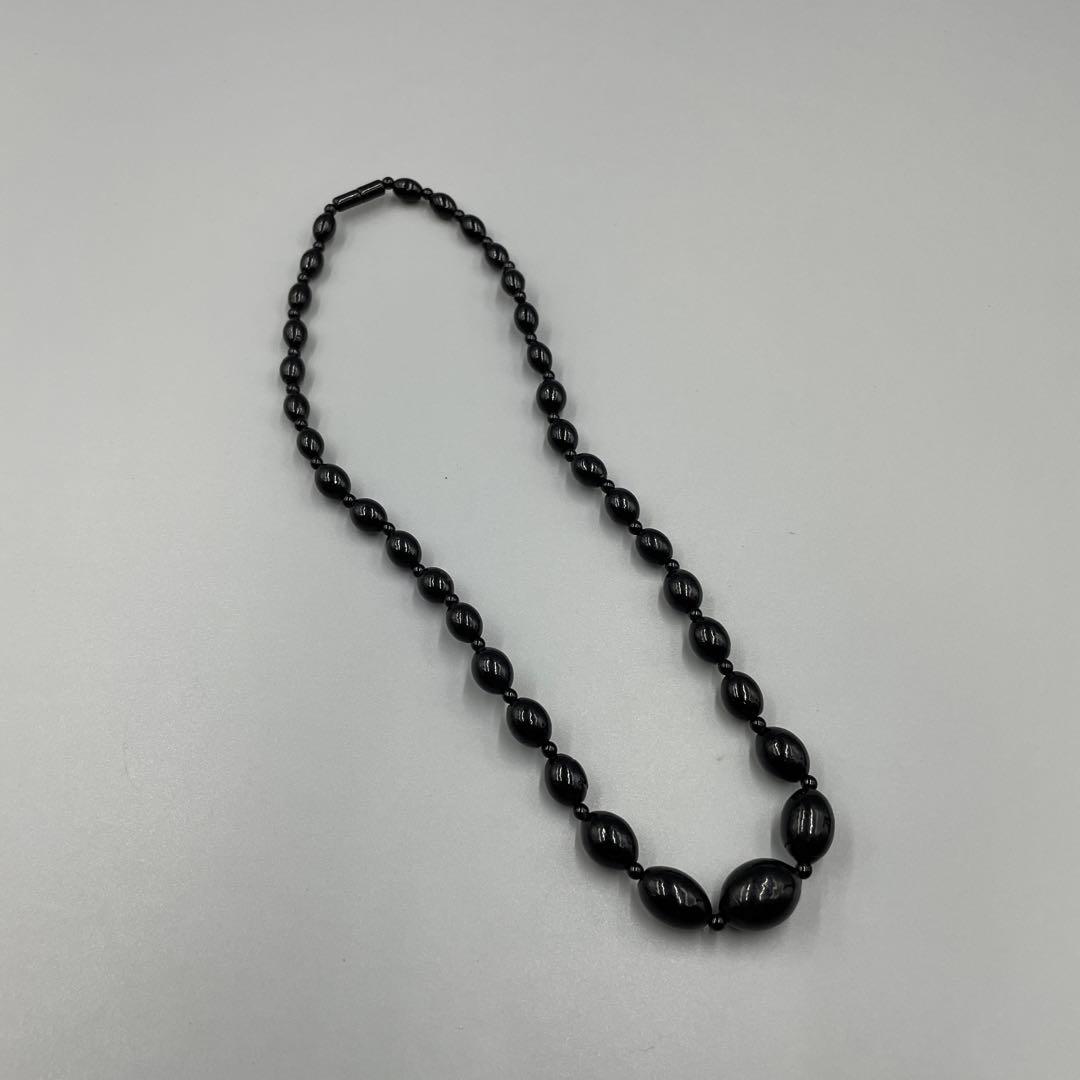 関税/送料込【AKM】ブラック・ビーズ・ネックレス 関税/送料込【AKM】ブラック・ビーズ・ネックレス アクセサリー