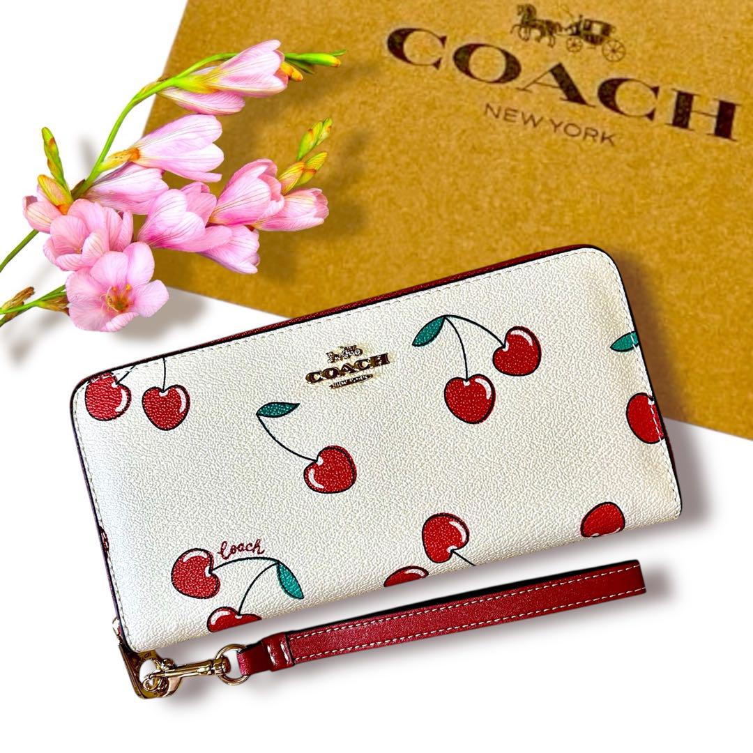 COACH さくらんぼ 長財布 リストレット