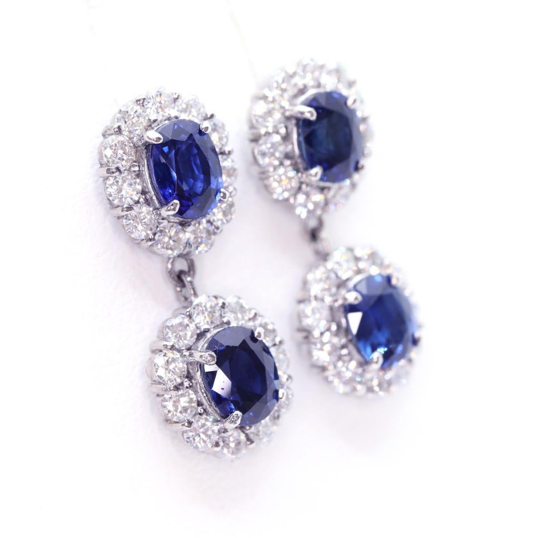 Pt900 サファイアピアス トータル2.726ct - メルカリ