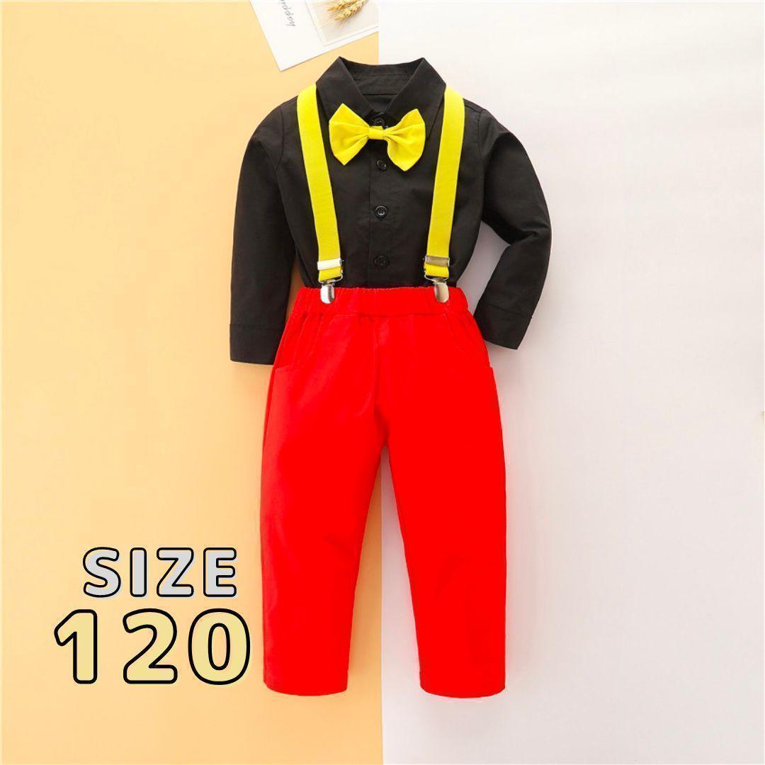 キッズ ミッキー コスプレ 子供服 男の子 ベビー 長袖 120㎝【84-10