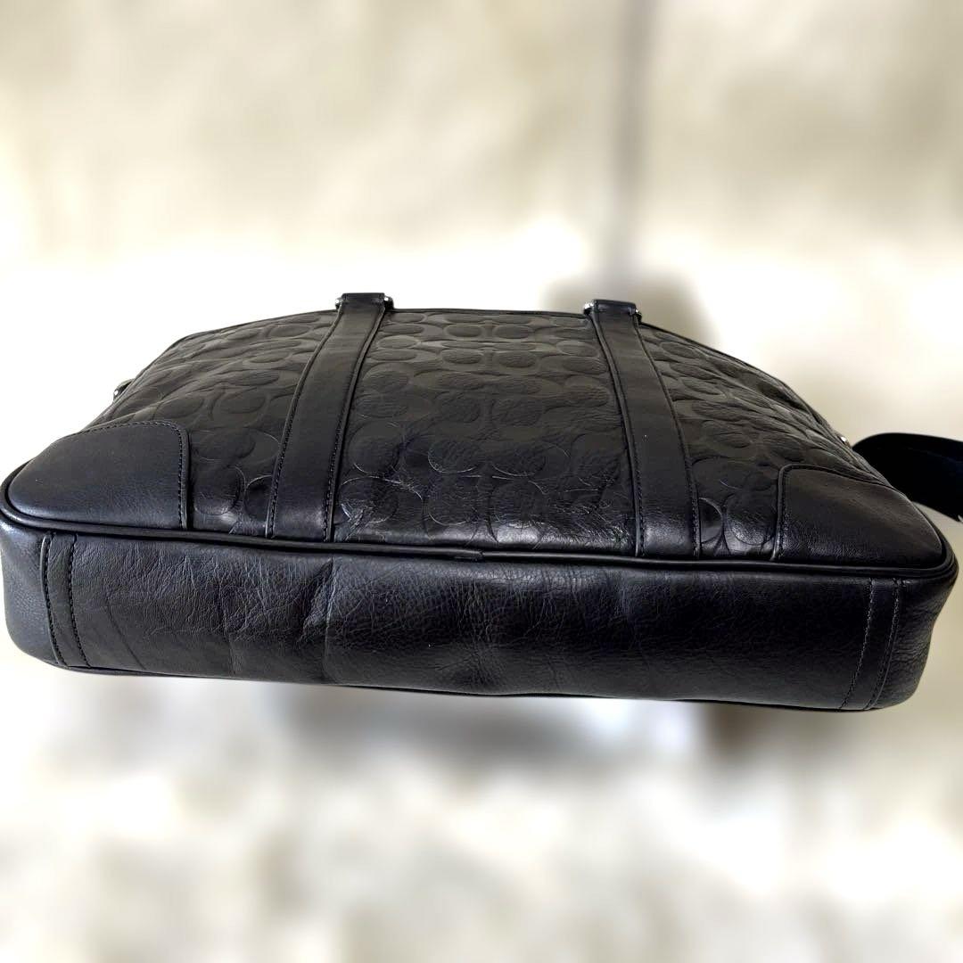 未使用】COACH コーチ シグネチャー レザー ビジネスバッグ A4