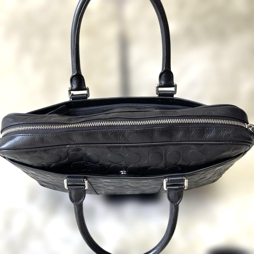 COACH コーチ ビジネスバック シグネチャー F71247 ブラック黒