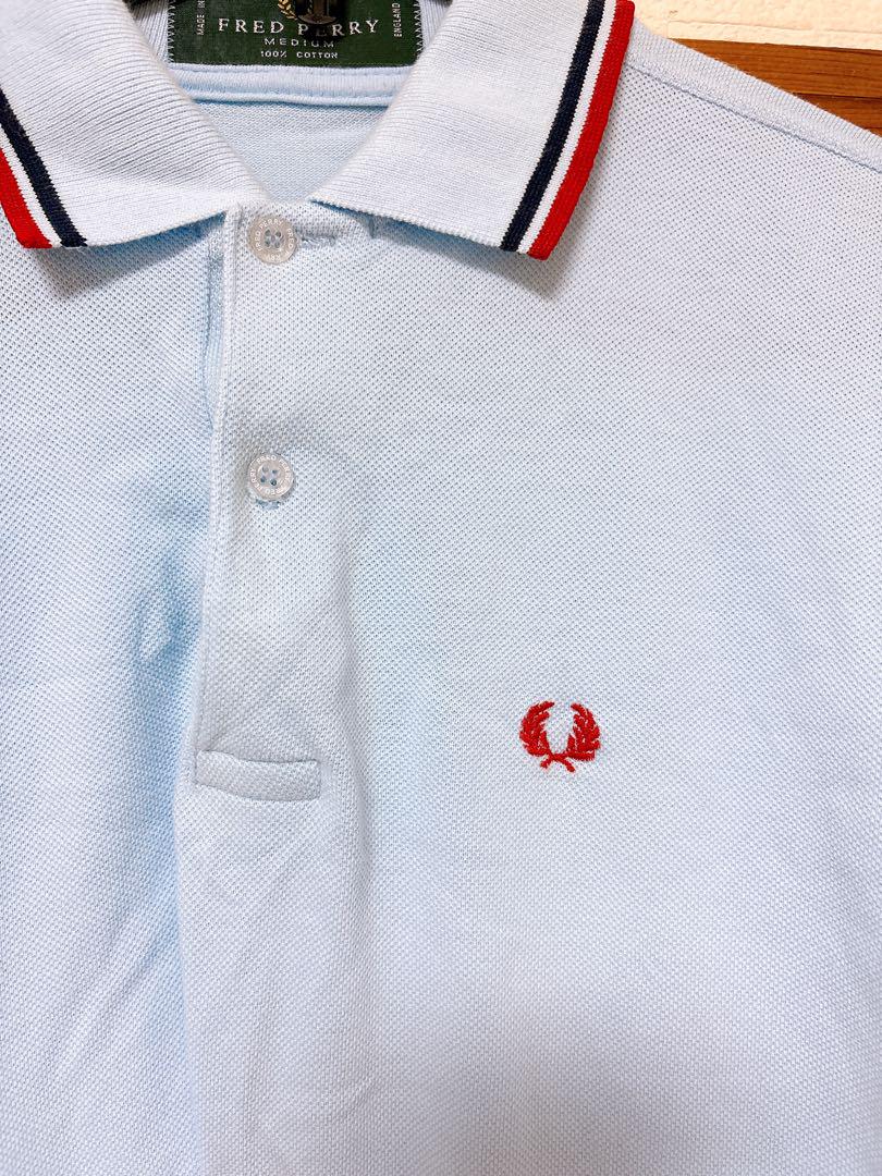 FRED PERRY ライトブルー ポロシャツ - メルカリ