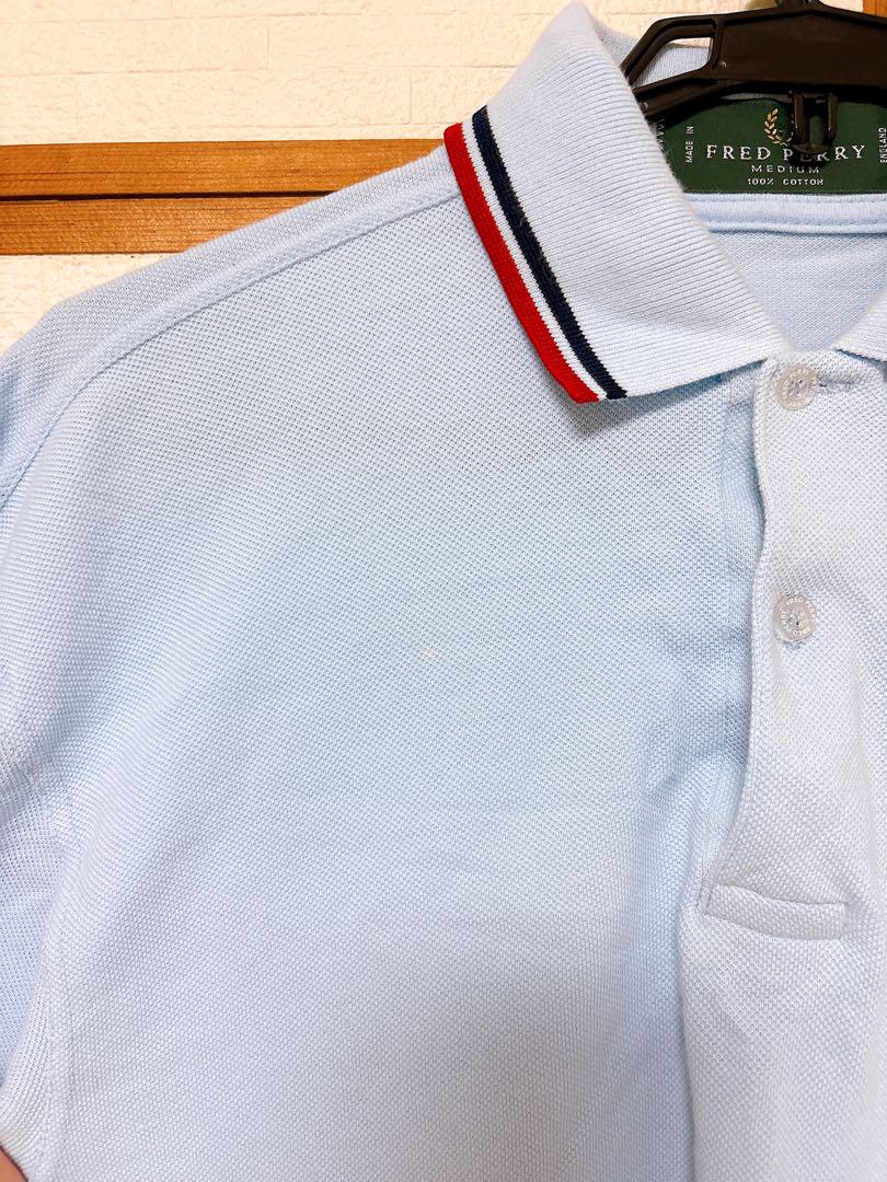 .　FRED PERRY ライトブルーポロシャツ UK10 FRED PERRY ライトブルーポロシャツ130cm - メルカリ