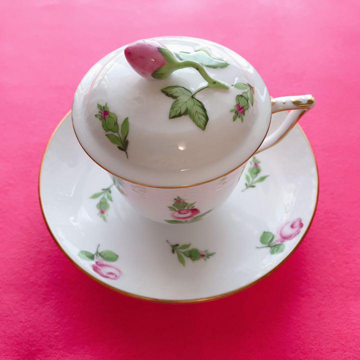低価豊富な Herend 食器 薔薇 ローズ 3aClp-m14816652862 ヘレンドのティーカップ&ソーサー1客 陶磁器 新作NEW