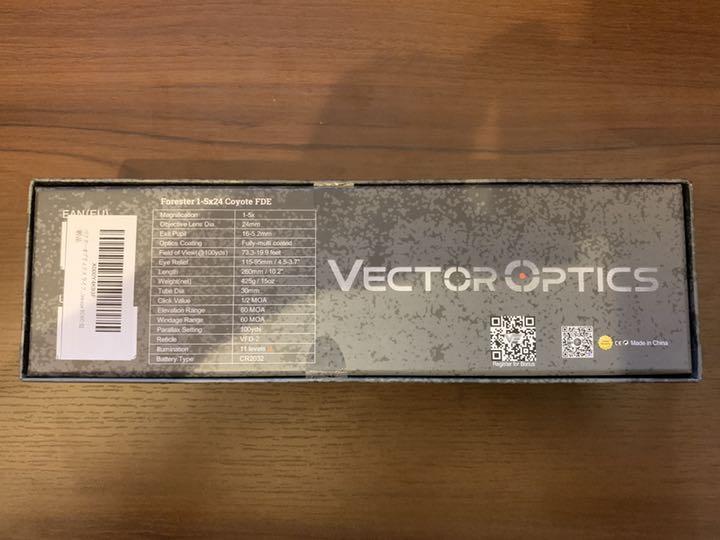【せんので】 ベクターオプティクス ライフルスコープ フォレスター 1-5倍 FDEカラー OJ70j-m14817721808 ウィンデー