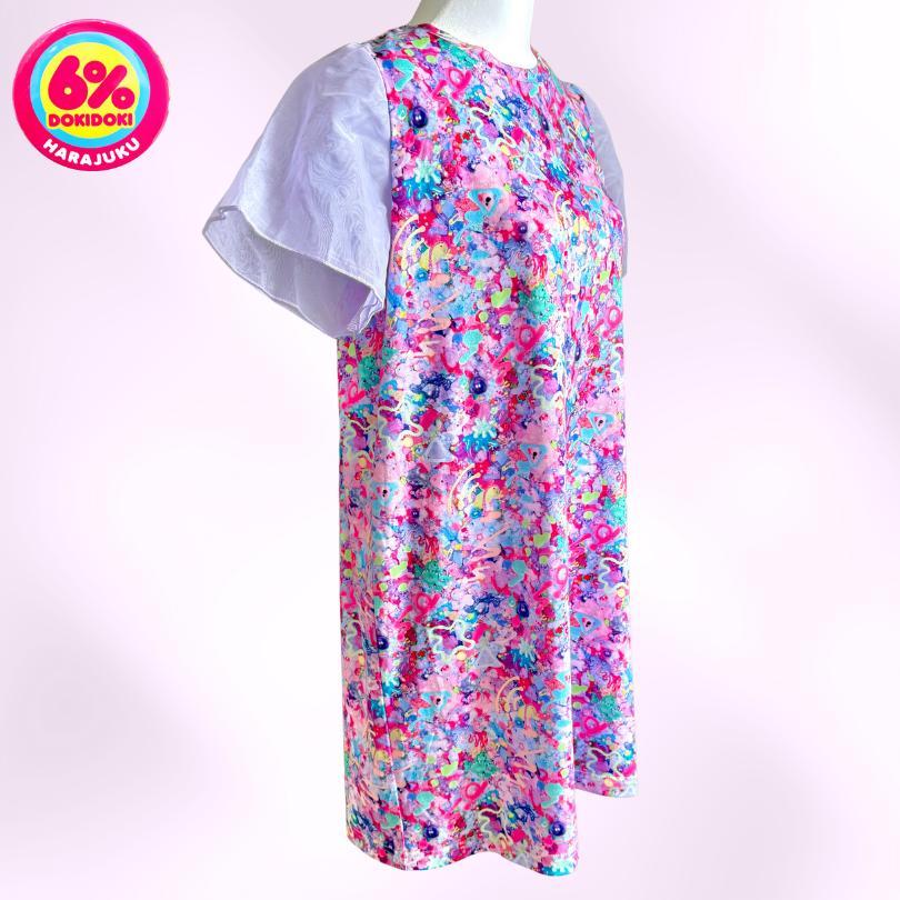 6% DOKIDOKI カラフルライオットパステルワンピ♡原宿系