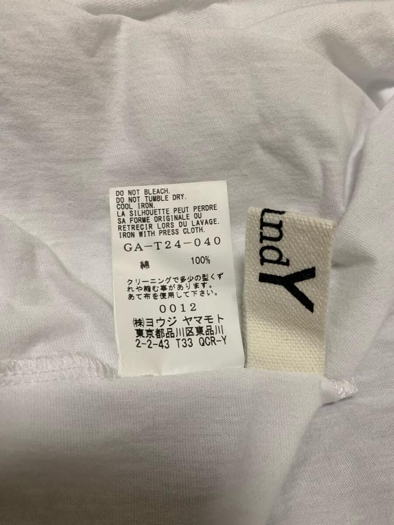 Ground Y Side Drape Cut WHITE サイズ3 Ground Y Side Drape Cut WHITE サイズ3