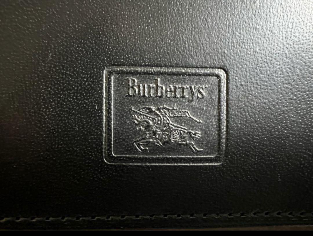 【BURBERRY】バーバリー　カードケース 名刺入れ　レザー ブラック メンズ