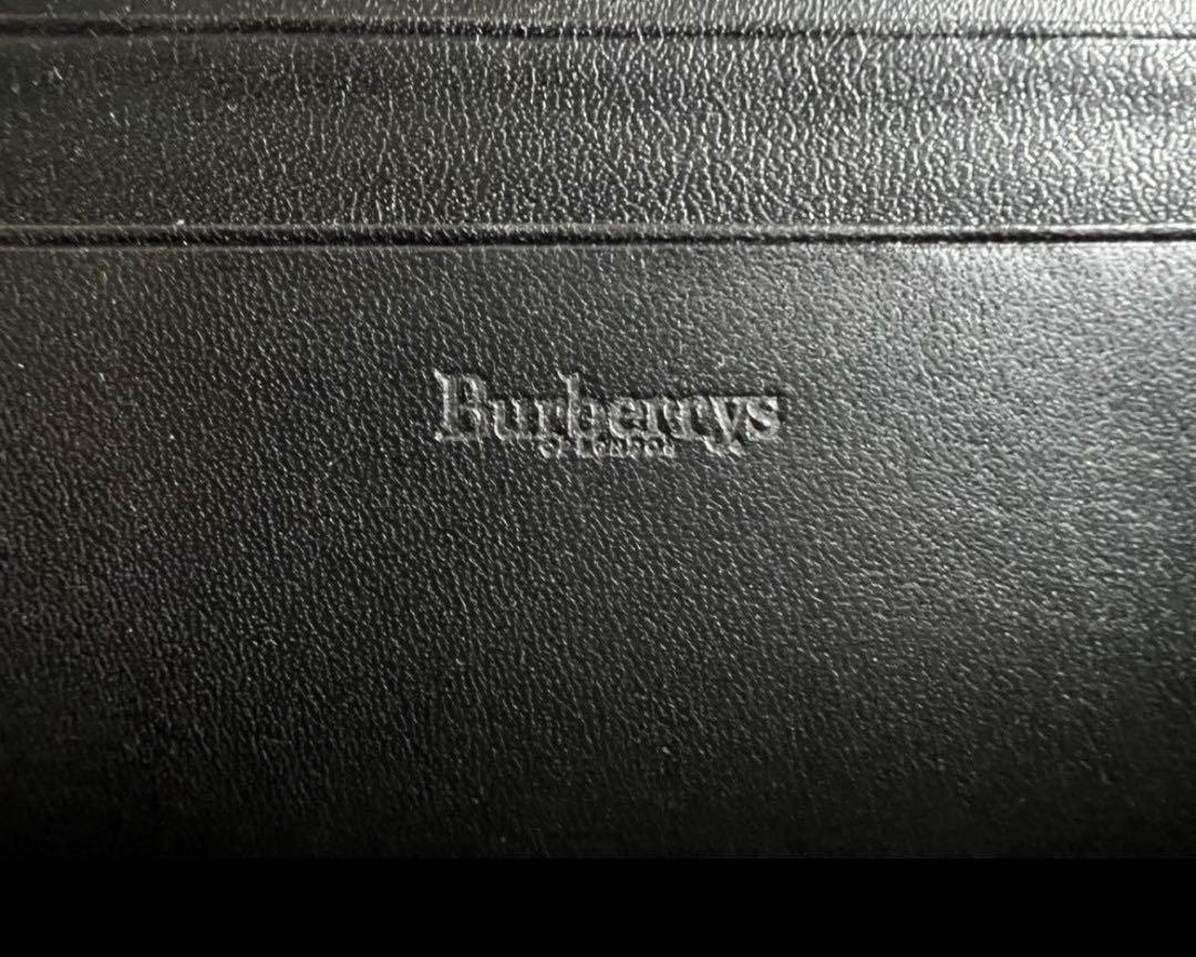 【BURBERRY】バーバリー　カードケース 名刺入れ　レザー ブラック メンズ