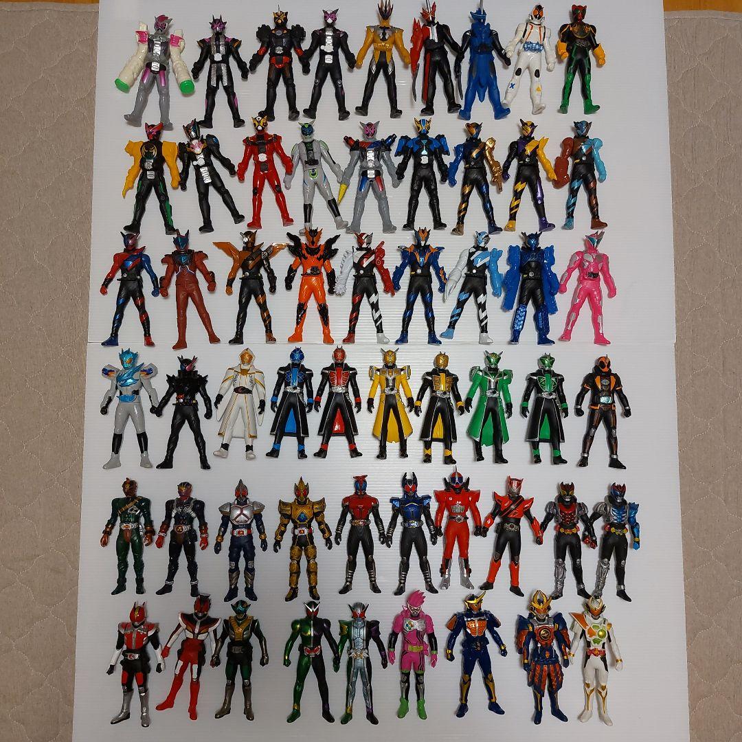 仮面ライダー　旧ヒーローシリーズ17センチソフビまとめ売り56体！当時物ソフビ