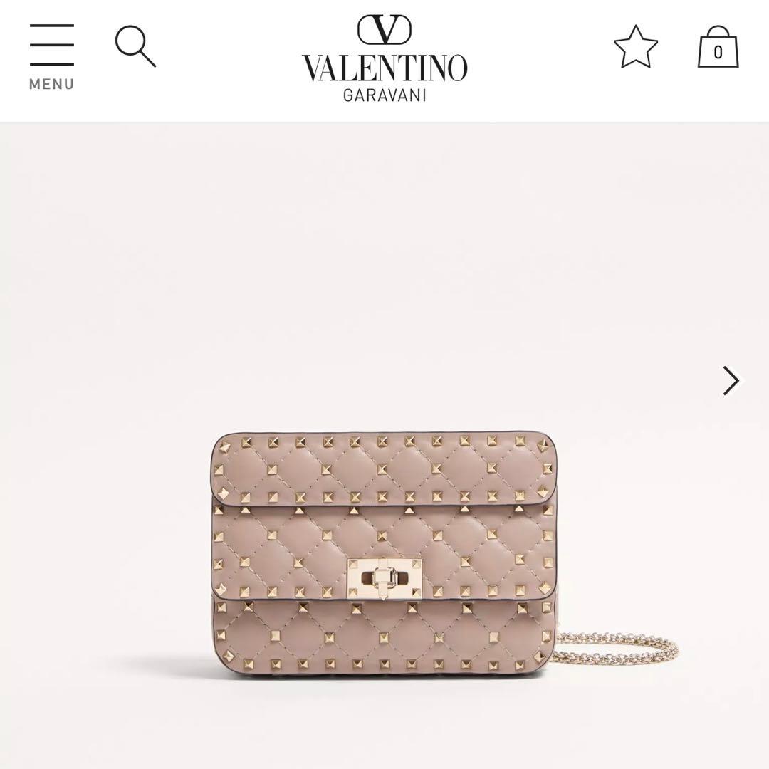 美品♡VALENTINO ロックスタッズ スパイク ナッパレザー スモールバッグ
