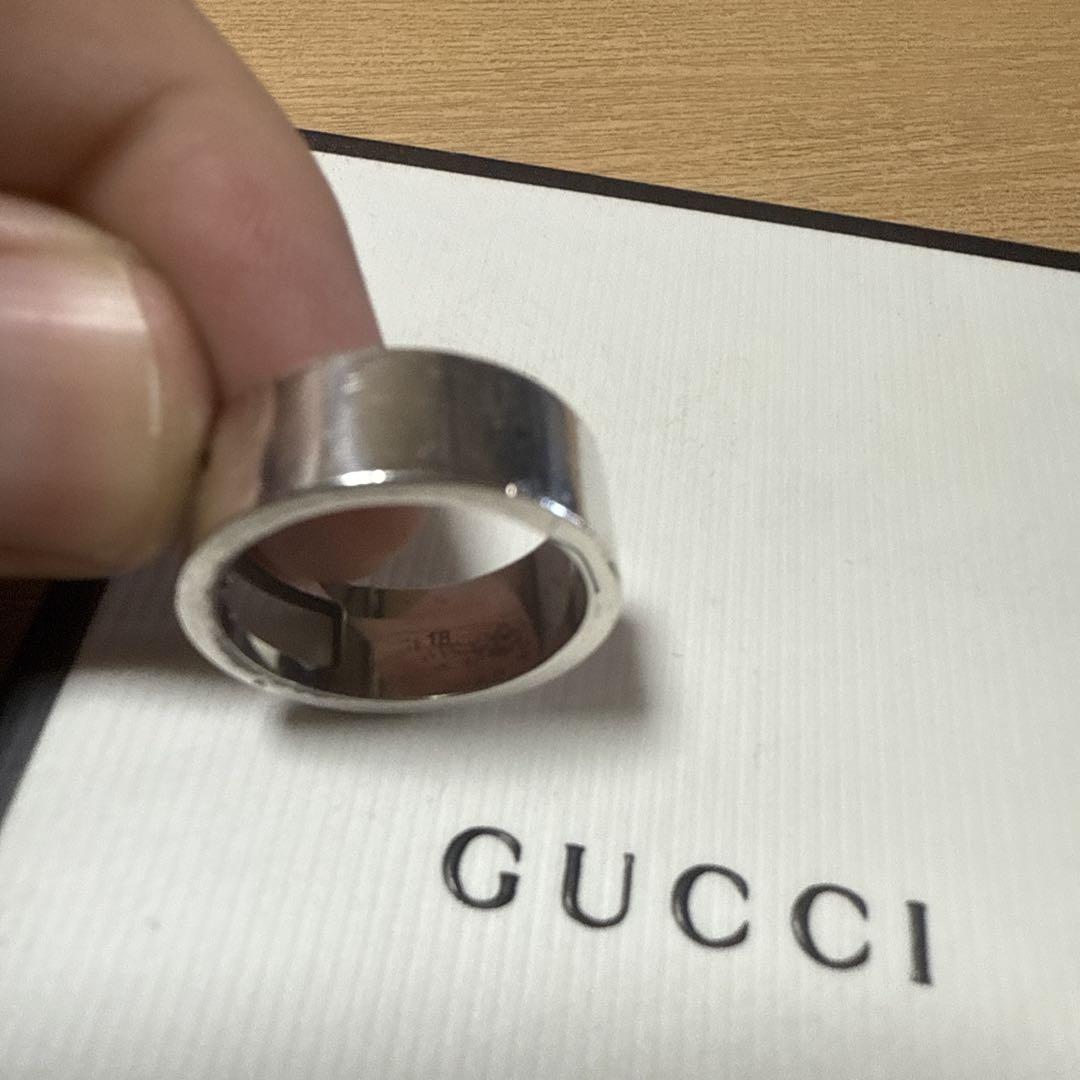 GUCCI シンプルリング ステンレススチール GUCCI ステンレススチール リング サイズ18号 - メルカリ