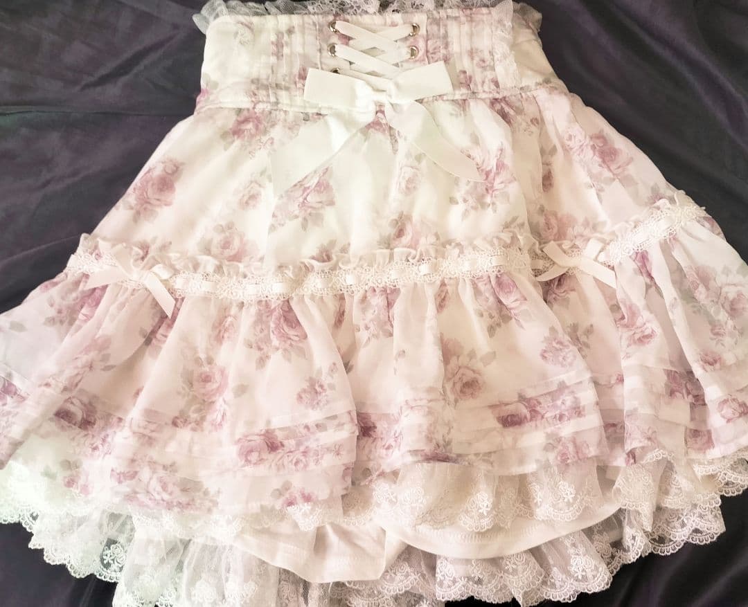 LIZLISA ローズリボンシフォンセットアップ ピンク