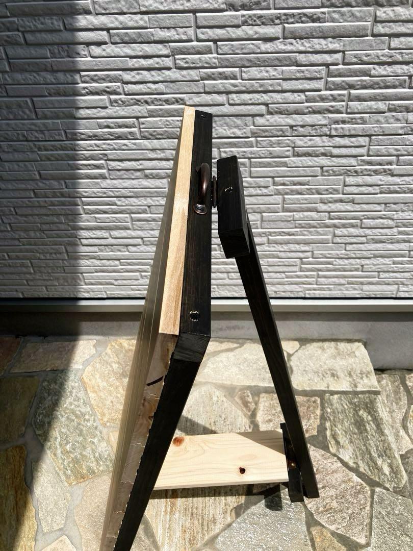 カバ　無垢　超高級材　Ａ型看板　おまけ付　大きいスリムＬＬ　ブルックリン風