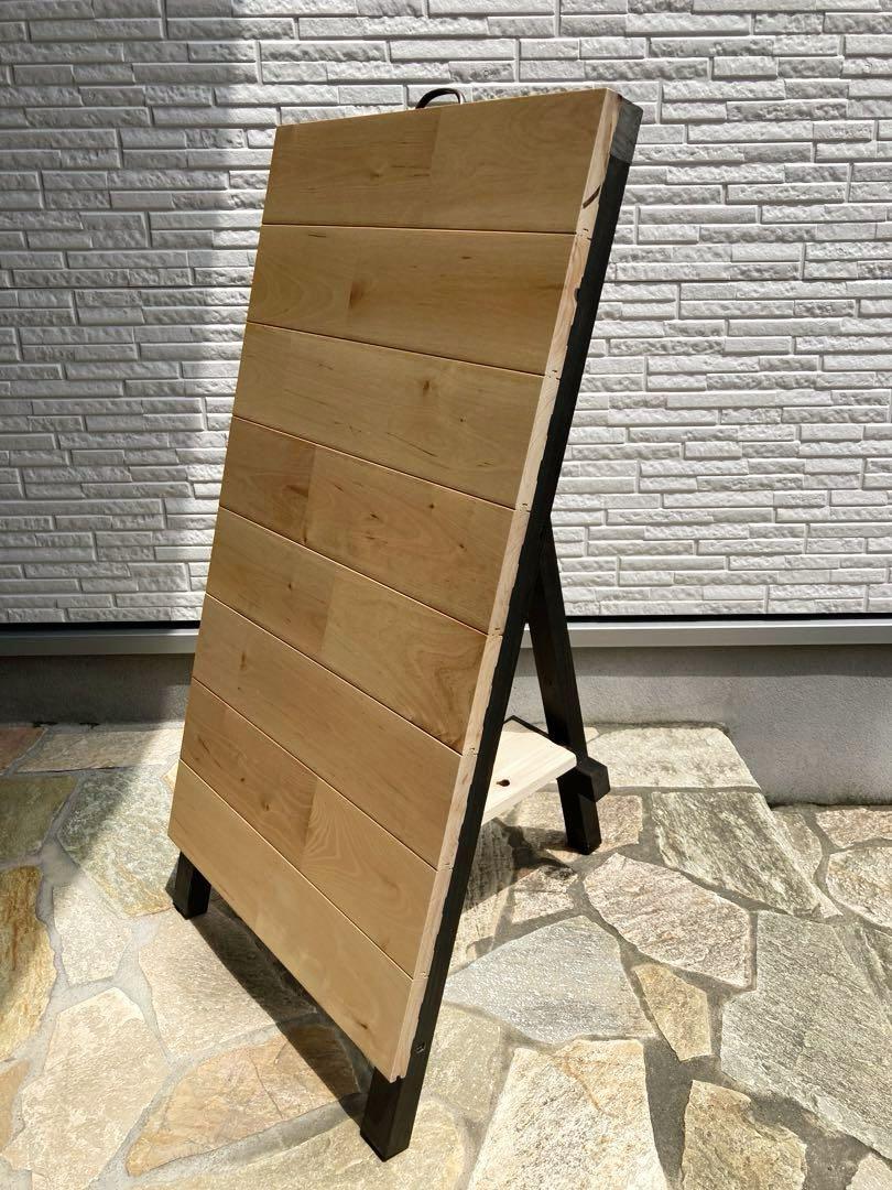 カバ　無垢　超高級材　Ａ型看板　おまけ付　大きいスリムＬＬ　ブルックリン風