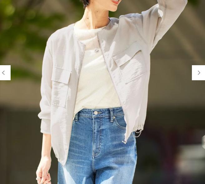 極美品◎24SS ICB トープ リヨセルナイロンワッシャー ノーカラーブルゾン