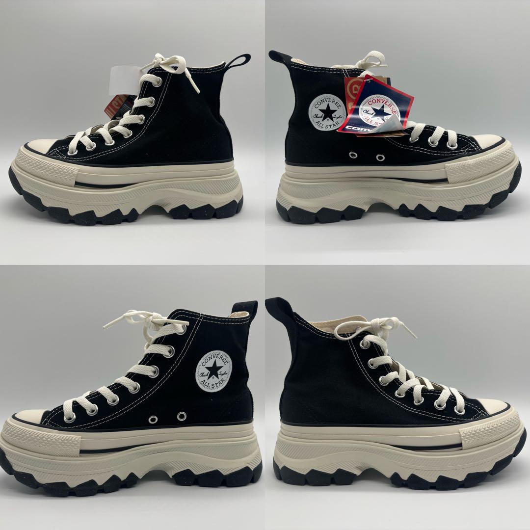 CONVERSE TREKWAVE ハイカットスニーカー ブラック 厚底22.5