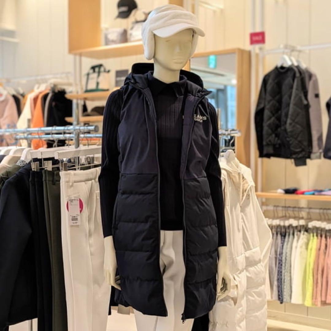 BEAMS GOLF PURPLE LABELスエードライク パデットワンピース