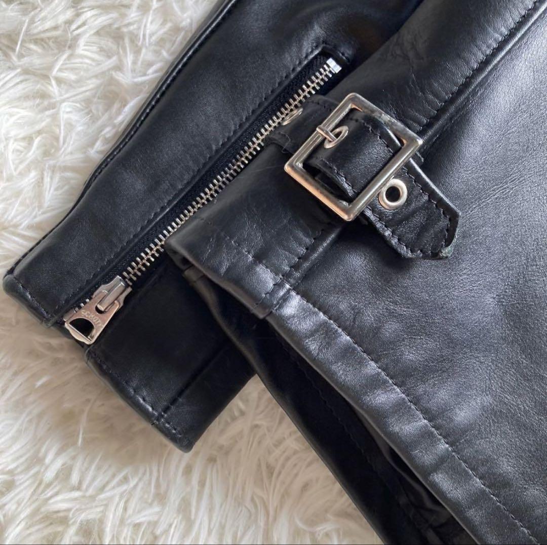 極美品✨schott 643 レザージャケット　シングルライダース　34 黒