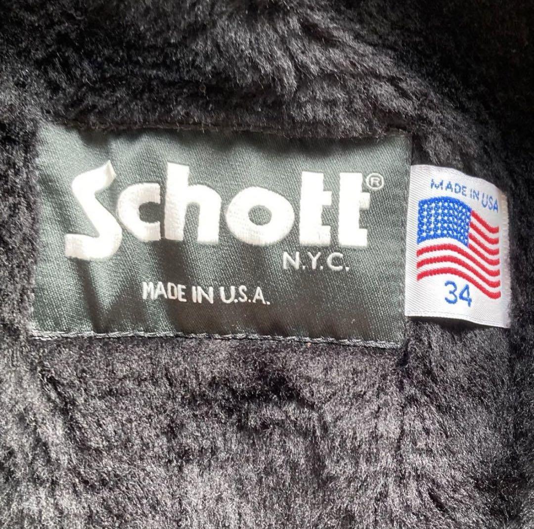 極美品✨schott 643 レザージャケット　シングルライダース　34 黒