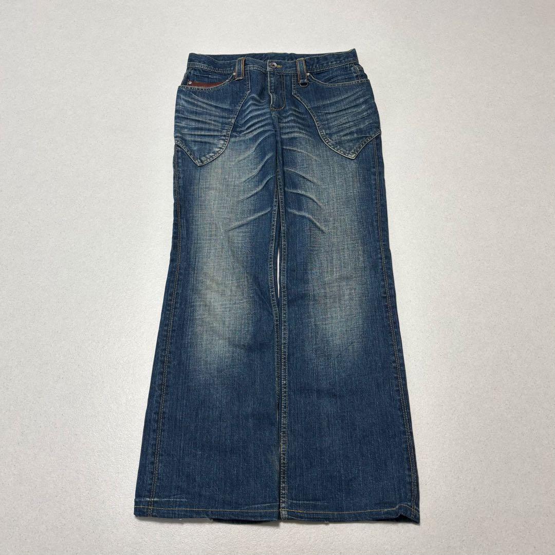 パンツ 00s nicole python pocket flare denim Y2K 00s nicole python pocket flare denim Y2K - メルカリ