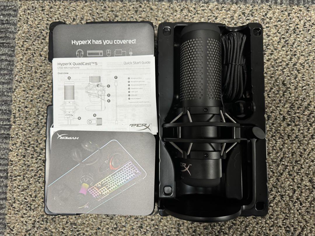 HyperX QuadCast S USBコンデンサーマイクミックスアンプセット