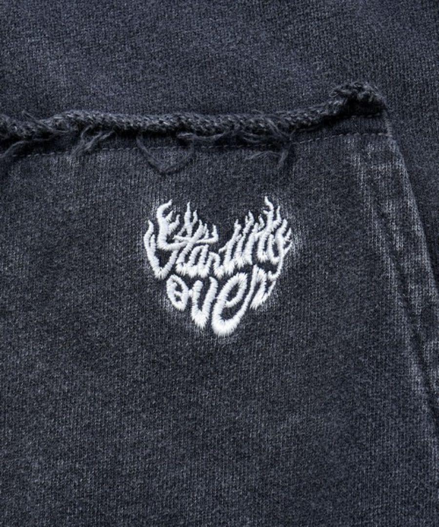 StartingOver ワンポイント刺繍 ノースリーブ パーカー セットアップ