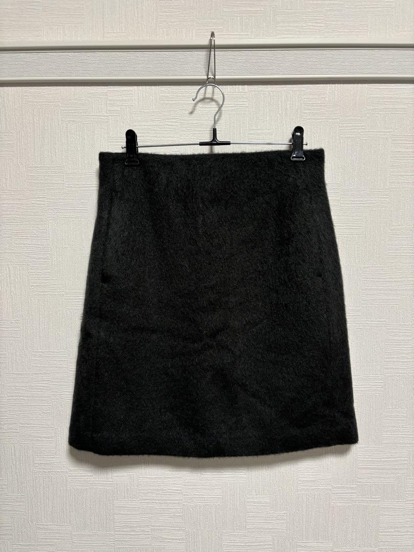 【spick&span】シャギーミニスカート　38 グレー