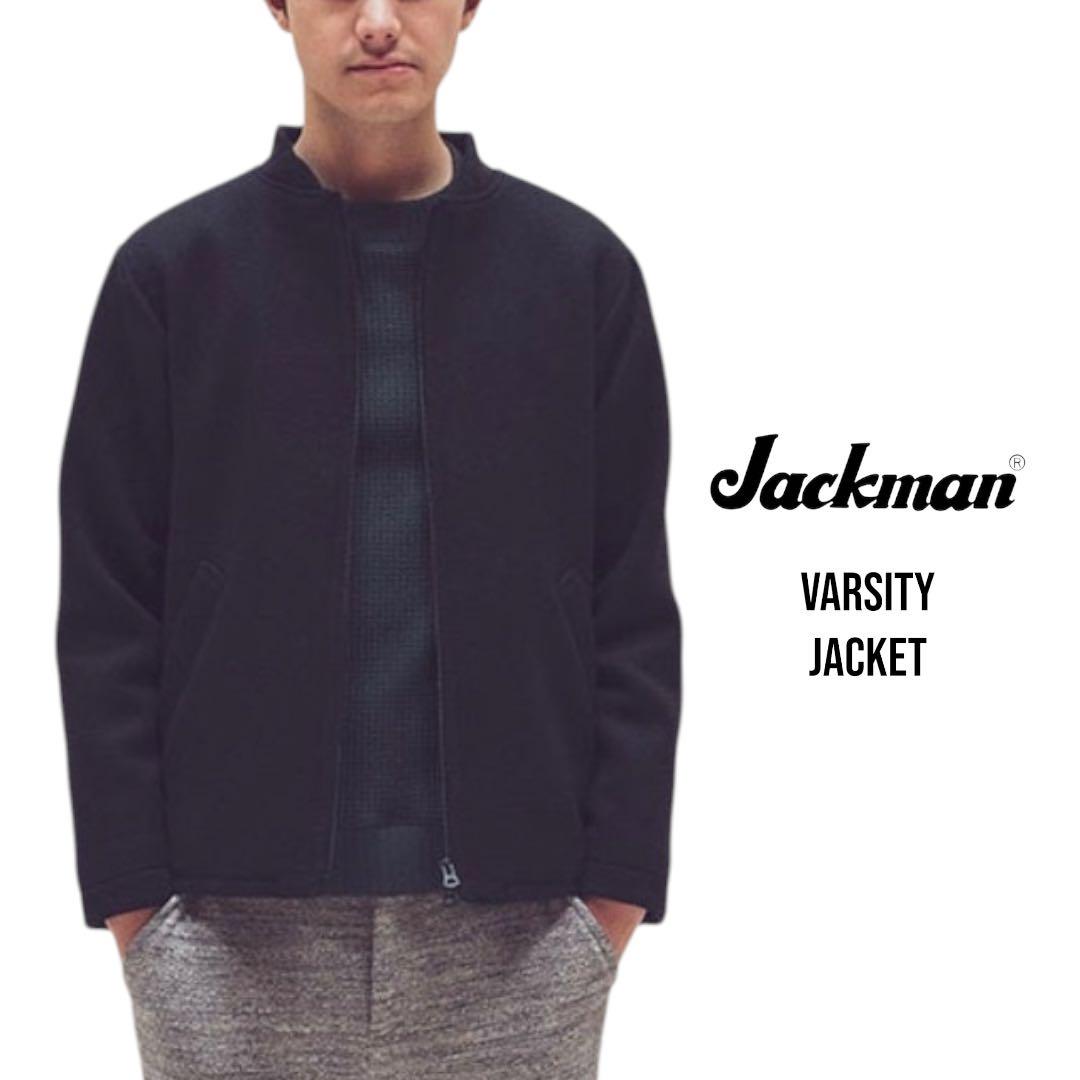 Jackman ジャックマン Varsity Jacket ブラック M