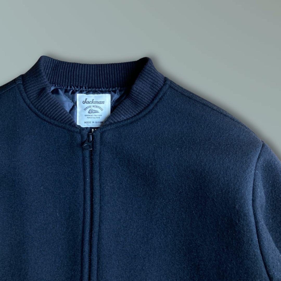 Jackman ジャックマン Varsity Jacket ブラック M