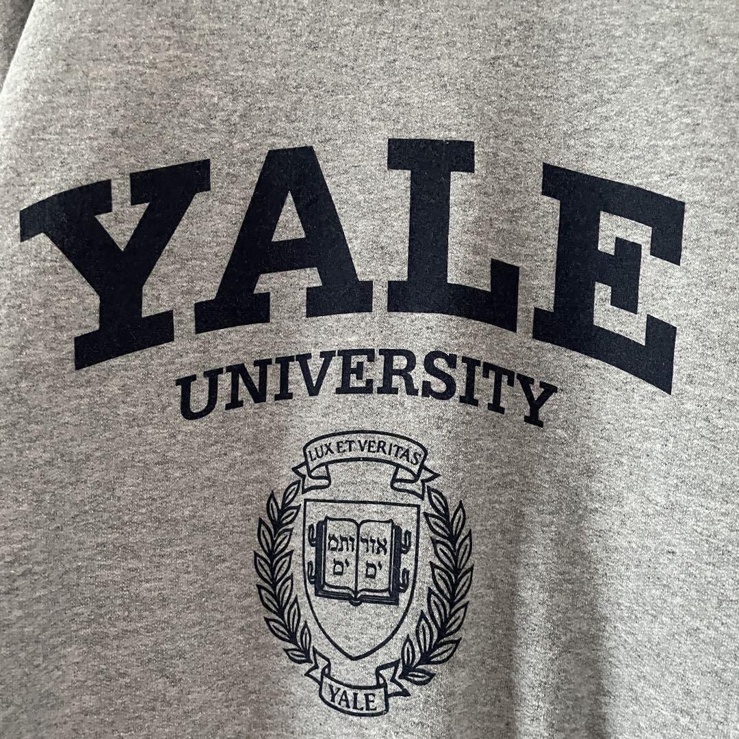 スウェット センタープリント YALE 裏起毛 グレー