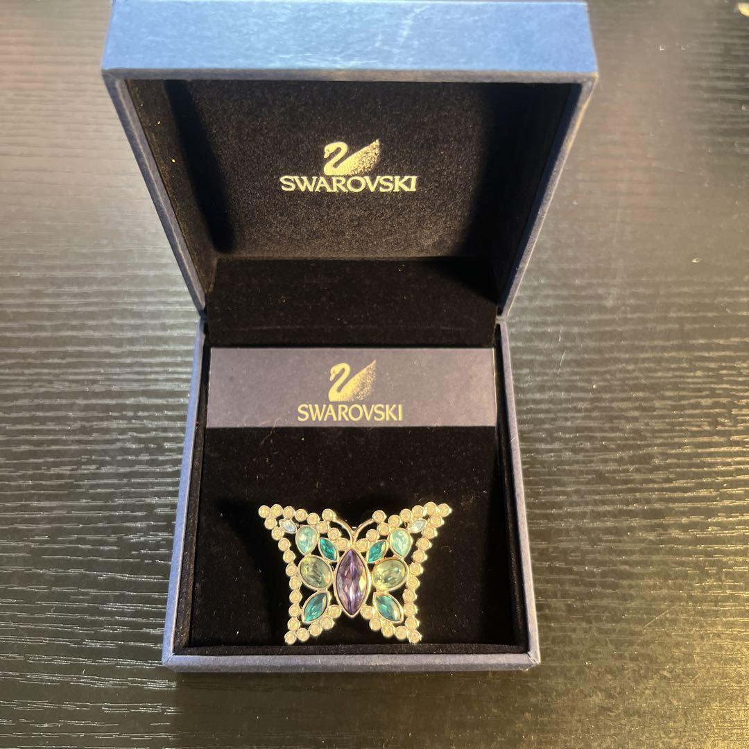美品　SWAROVSKI 蝶 バタフライ ブローチ　925 スワロフスキー 未使用】スワロフスキー バタフライ ブローチ Swarovski - メルカリ