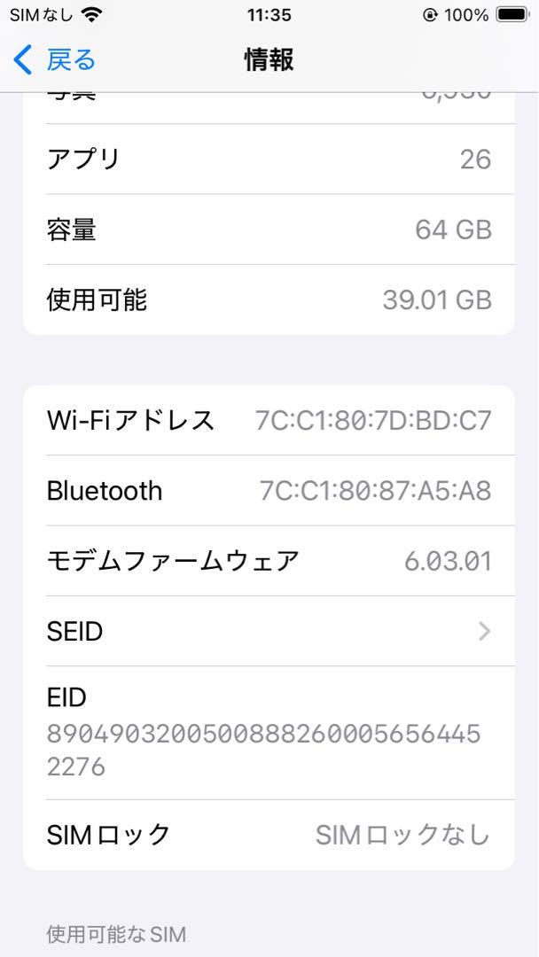 新品　iPhone SE (第2世代)Apple純正新品電池100%ブラック